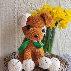 Crochet Dog Amigurumi: Plush Puppy Toy, Nursery Decor