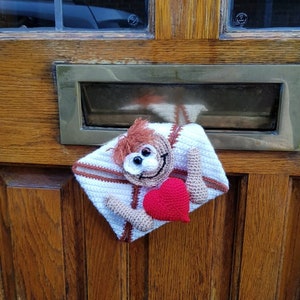 Juguetes de ganchillo Carta de ganchillo de San Valentín Accesorios de ganchillo hechos a mano para el día de San Valentín, Regalo para ella para él