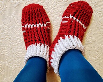 Christmas Crochet Slipper Socks