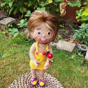Handmade Crochet Doll with accessories, Birthday gift for Girls.