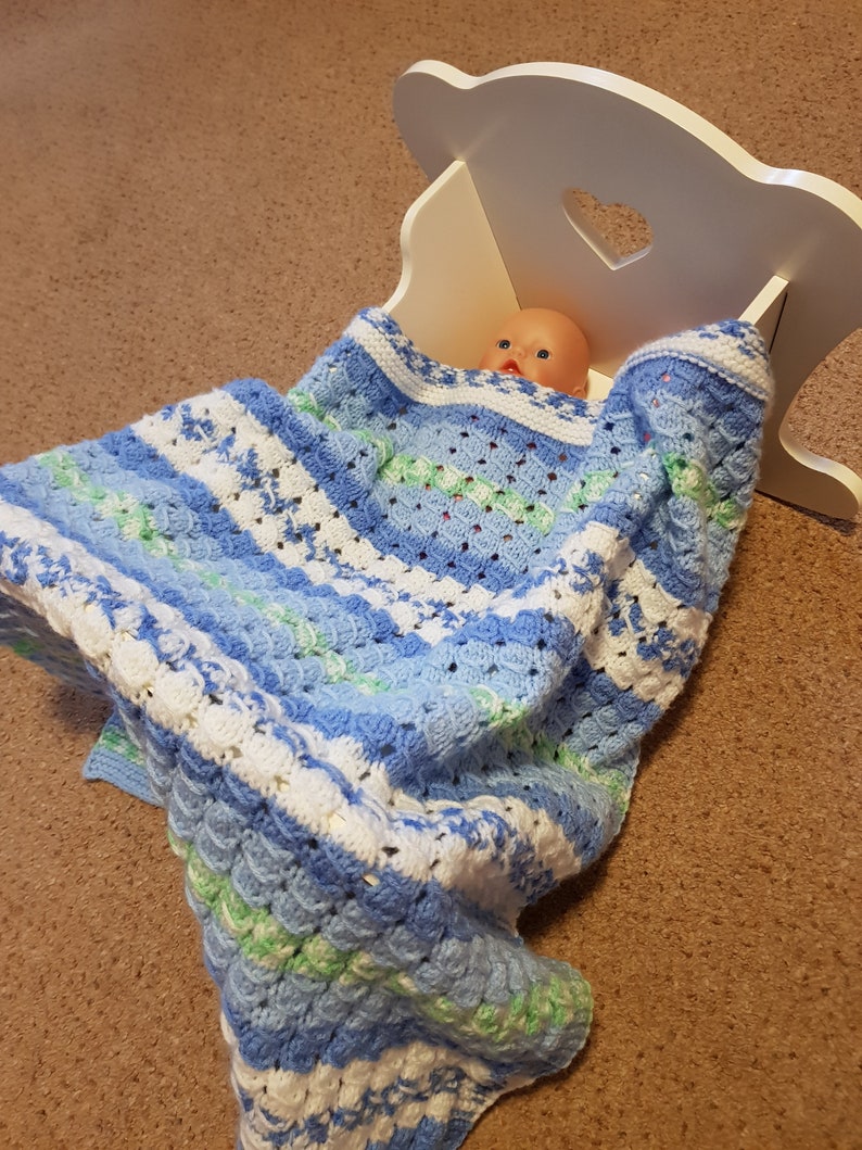 Hand Knitted Baby Blanket Handmade Wool Blanket Knitted Etsy