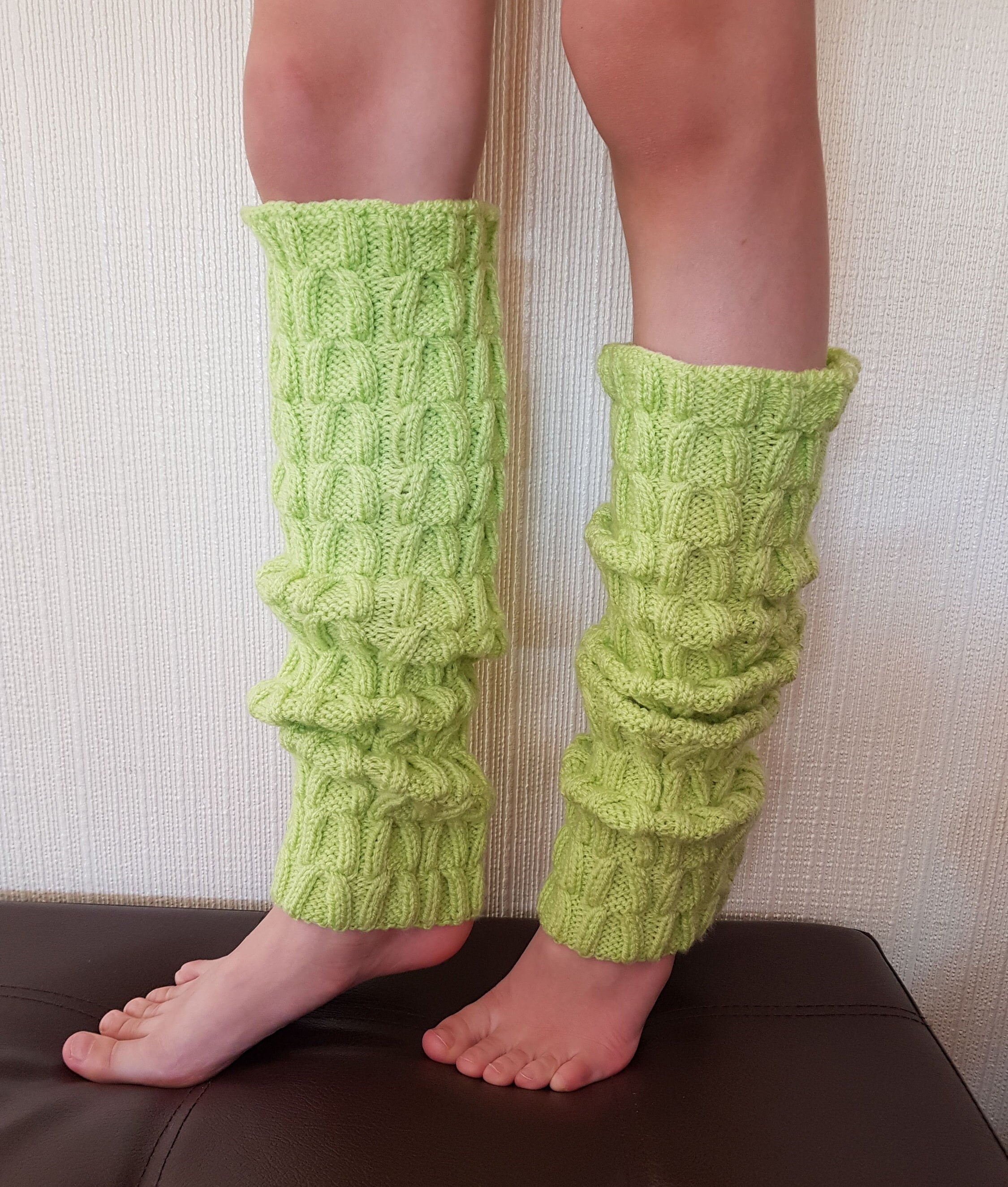 Cable Knit Leg Warmers Knitted Green Leg Warmers - Etsy