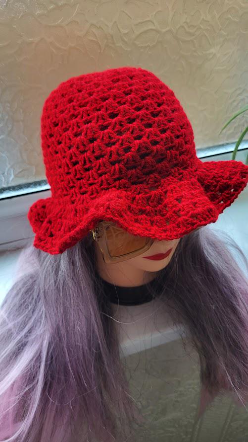 Crochet Sunshine Bucket Hat: Red, Yellow, Blue, Green  display picture 1