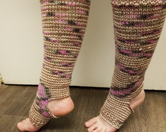 Knitted Leg Warmers. Yoga Leg Warmers, Dance Leg Warmers,  Yoga Accessories, Yoga Gift.