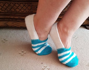 Knitted Adults Slippers  Knitted woman's Slippers  Crochet House Socks, Crochet adults socks, slippers Size 6/38-39