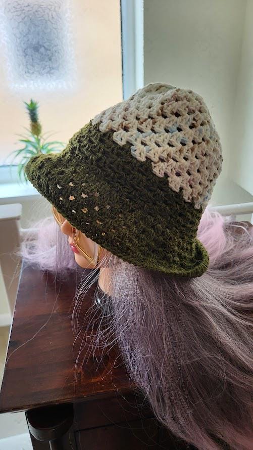 Crochet Sunshine Bucket Hat: Red, Yellow, Blue, Green  display picture 2