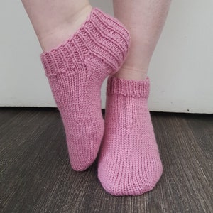 KNITTED WOOL SOCKS. Woman Warm Pink socks Sports socks.Saze 5