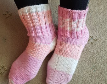 Knitted socks Handmade Women Socks Knitted Winter socks Beautiful Hand knitted socks Size UK6/38-39