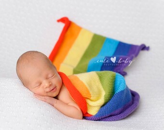 rainbow newborn wrap