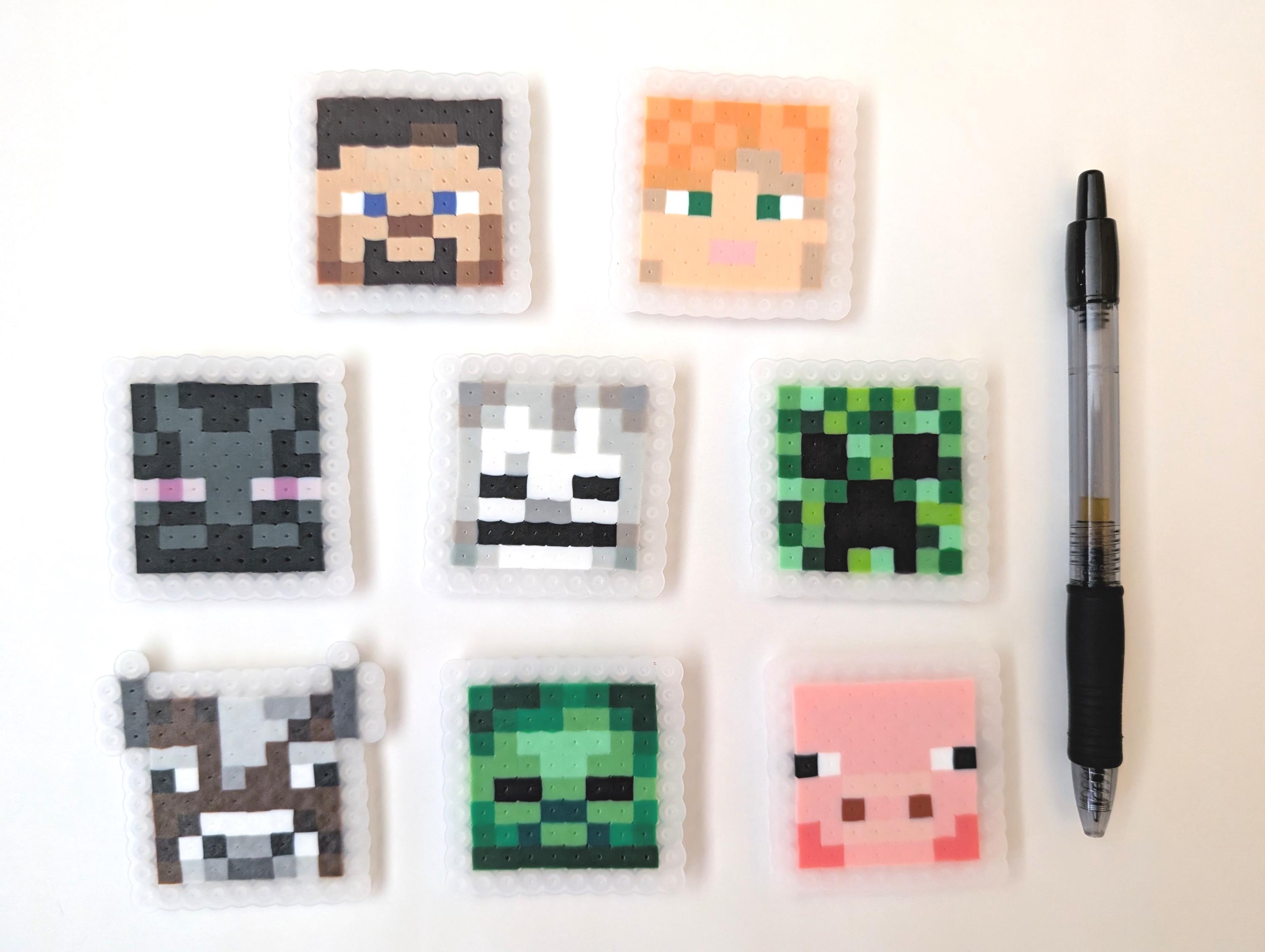 Minecraft Perler Pixel Art Magnets - Etsy