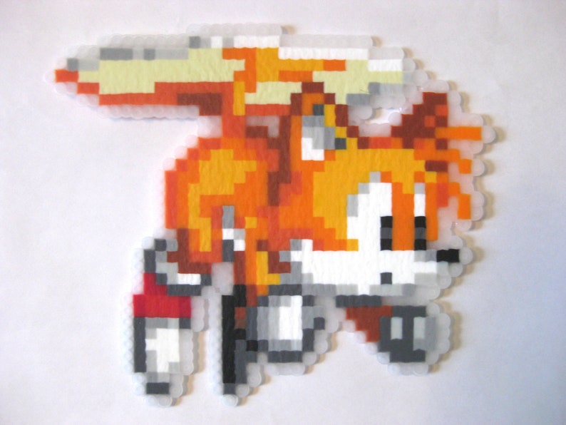 Sonic Tails and Knuckles Perler Pixel Art - Etsy