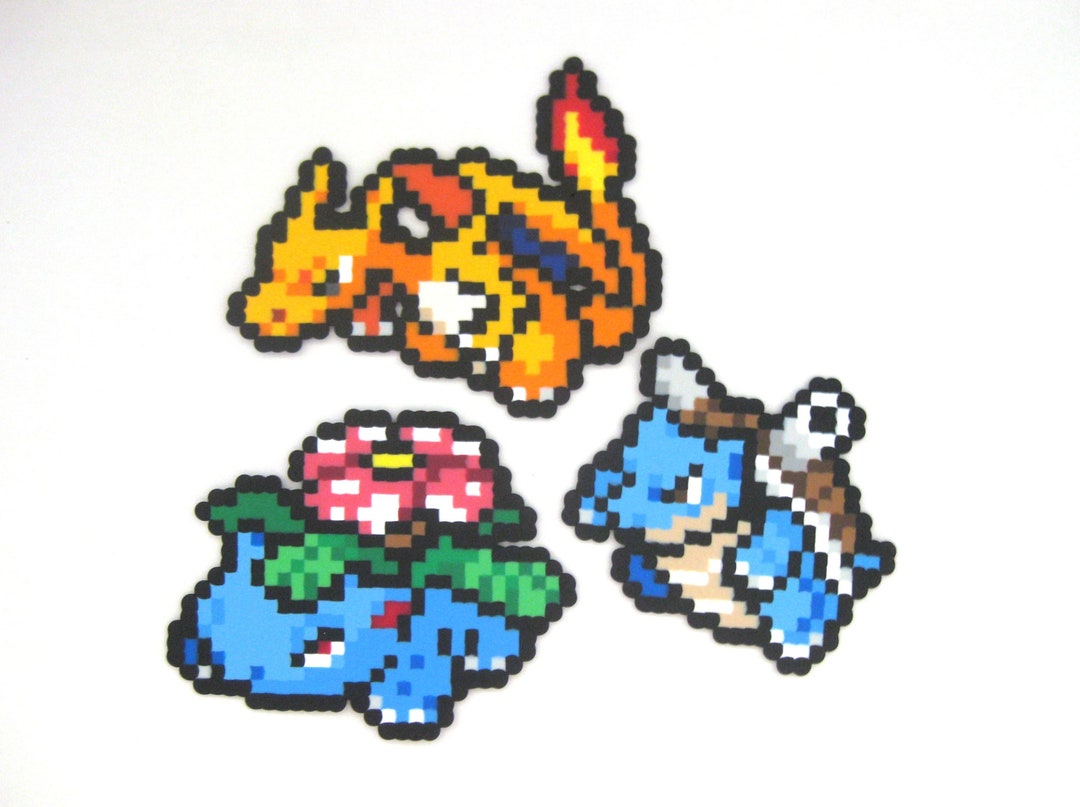 Generation 1 Starters / Pokemon Pixel Art Portraits -  Denmark