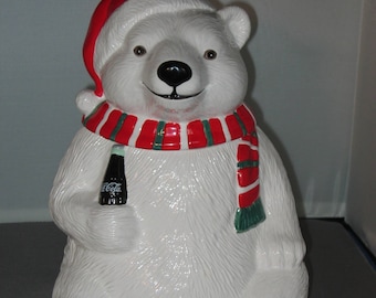 Coca Cola Bear Cookie Jar- Reduced