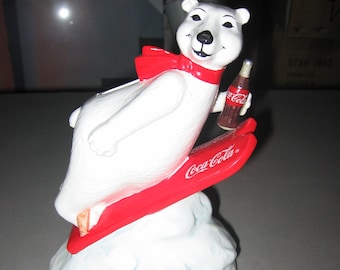 Coca Cola Ski Jump Ceramic Bank