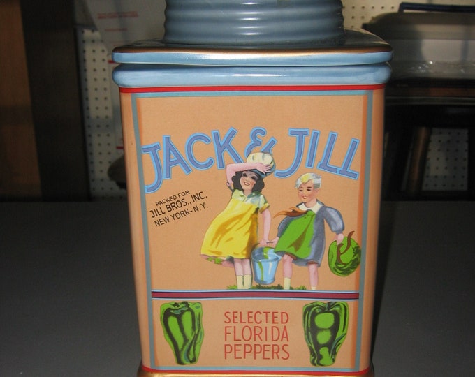 Vintage Labels Cookie Jar