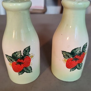 Antique Strawberry Salt and Pepper Shakers