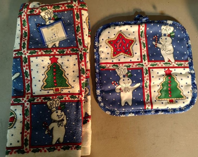 Doughboy Holiday Towel and Pot Holder
