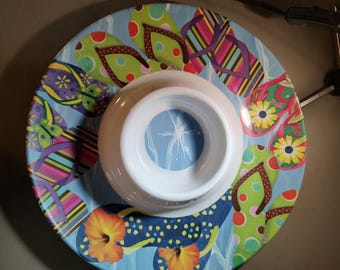 Flip Flop Chips and Salsa Tray