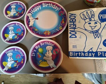 Pillsbury Doughboy Plastic Birthday Set
