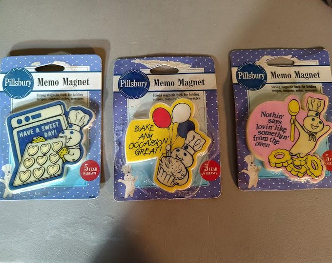 3 Pillsbury Doughboy Memo Magnets