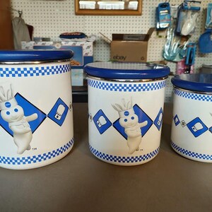 Pillsbury Doughboy Canister Set - Etsy