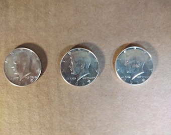 Three 1968 Kennedy Half Dollars, 40% Silver