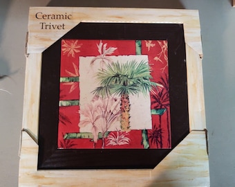 Tropical Christmas Trivet