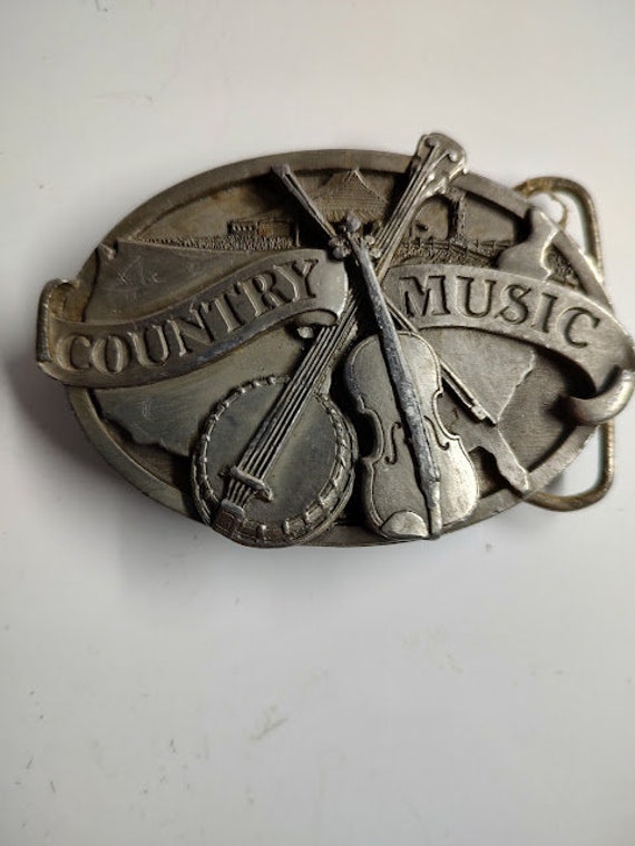 Country Music Belt Buckle, I Love Country Music, Sisk… Gem