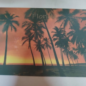 Custom Tropical Sunset Heat Transfer Vinyl Sheet (12x18)