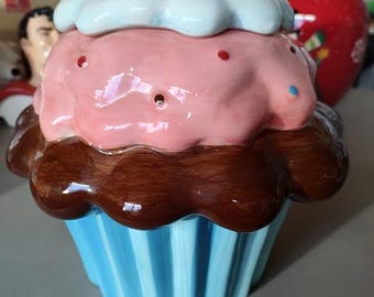 Strawberry Cupcake Cookie Jar