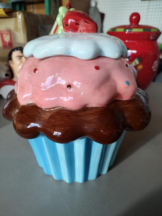 Strawberry Cupcake Cookie Jar - Etsy