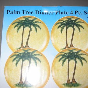 Palm Tree Dinner Plate Set