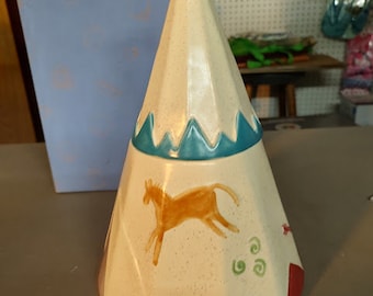 Tee Pee Cookie Jar