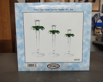 Beautiful Tropical Glass Candle Holders