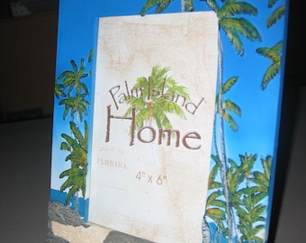 Blue Tropical Photo Frame