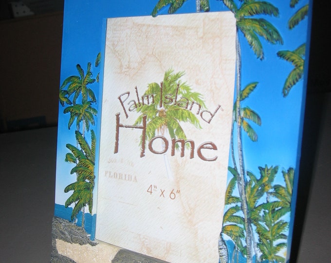 Blue Tropical Photo Frame