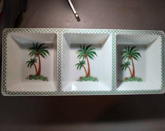 Palm Tree 3 Section Party Tray