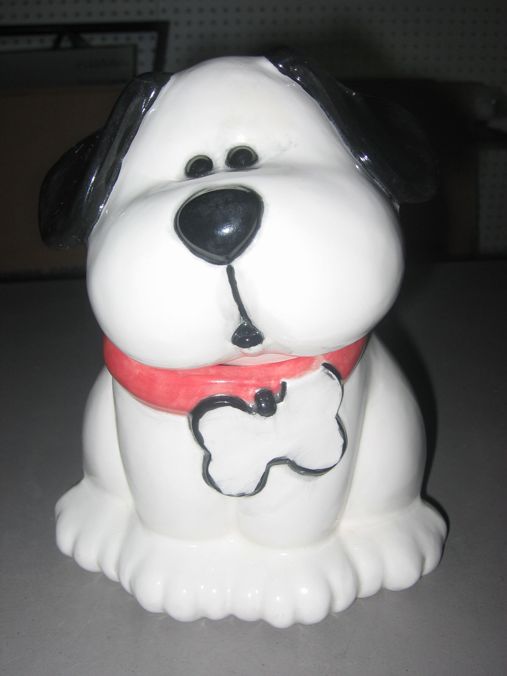 white dog cookie jar
