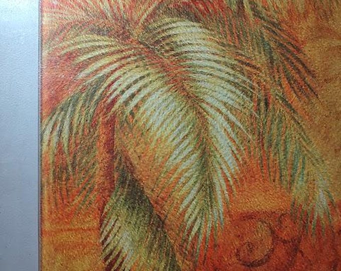 Palm Tree Glass Cutting Board