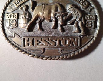 National Finals Rodeo 1981 Belt Buckle