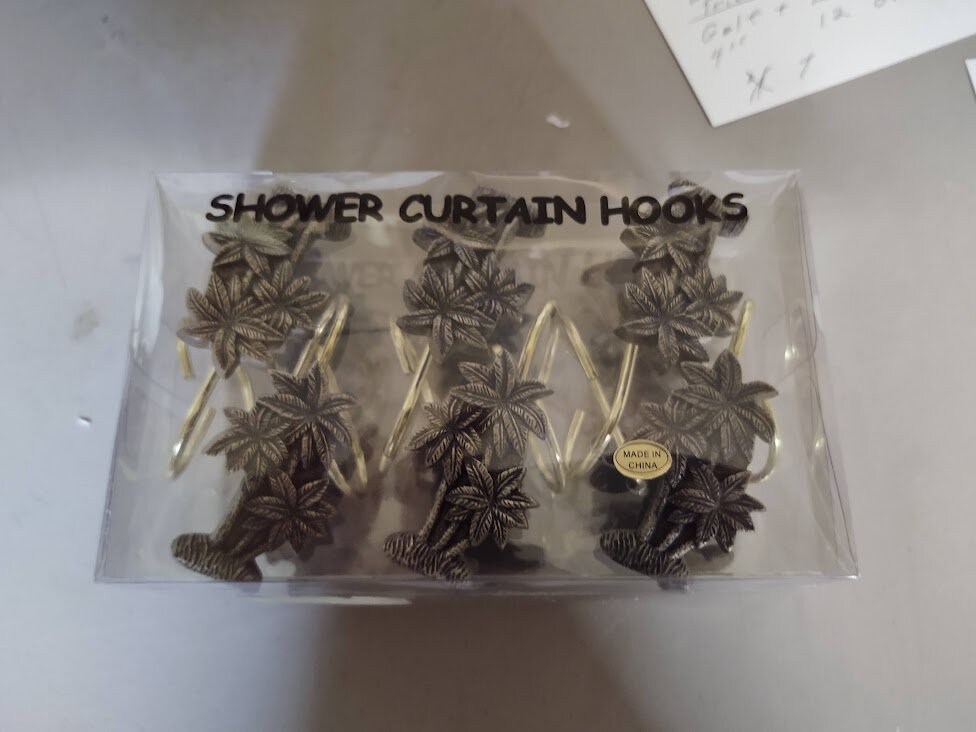 Palm Tree Shower Curtain Hooks