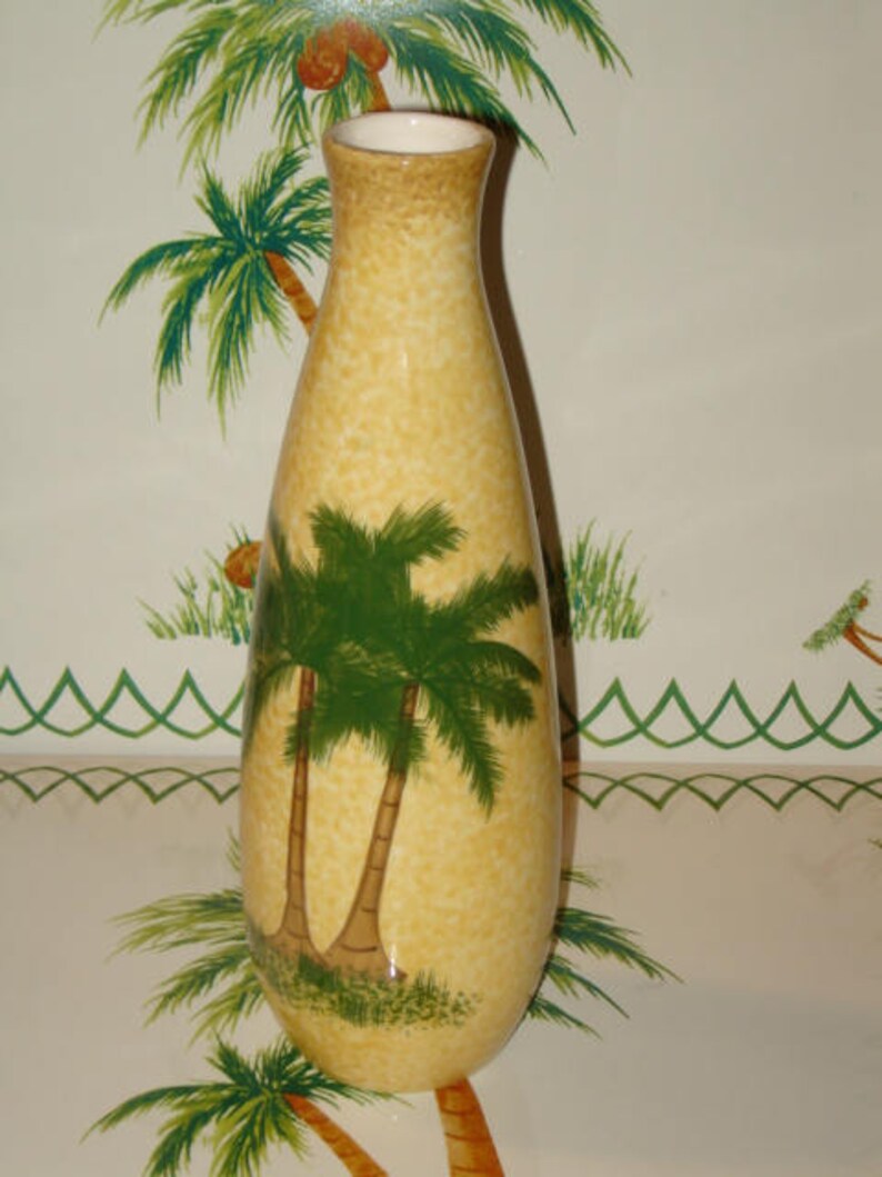 Palm Tree Vase Etsy