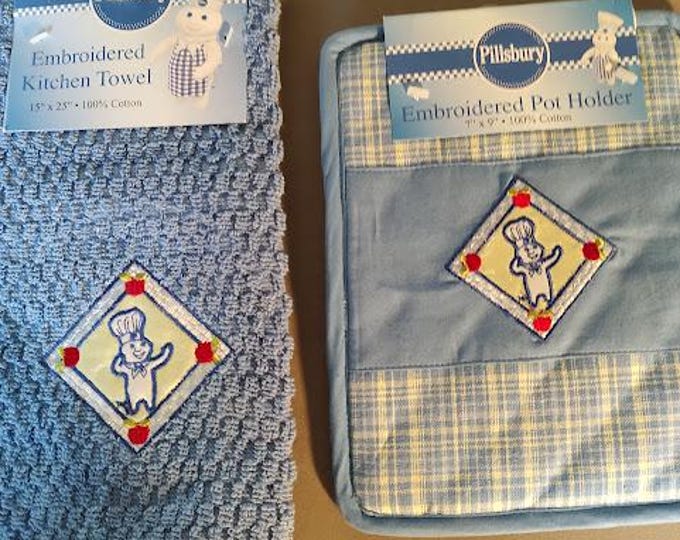 Pillsbury Doughboy Towel and Pot Holder