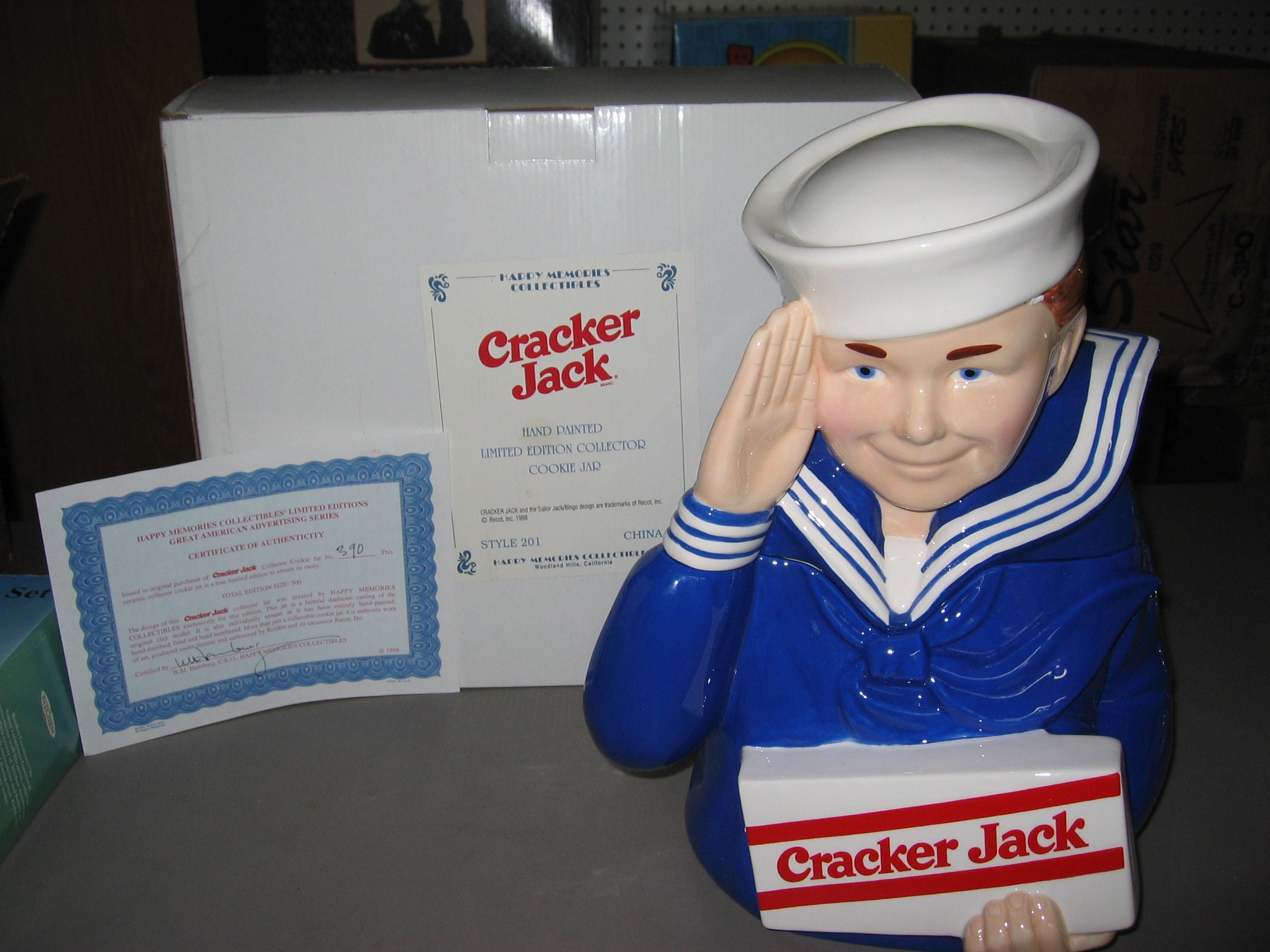 Cracker Jack Cookie Jar from Happy Memories