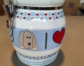 I Love My Dog Treat Jar
