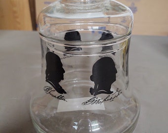 Bicentennial Clear Glass Cookie Jar