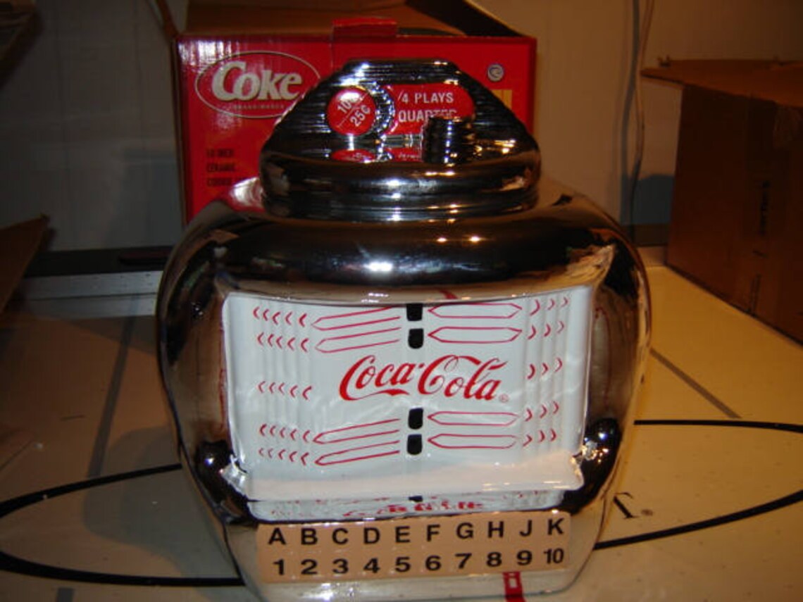 Coca Cola Jukebox Cookie Jar Etsy