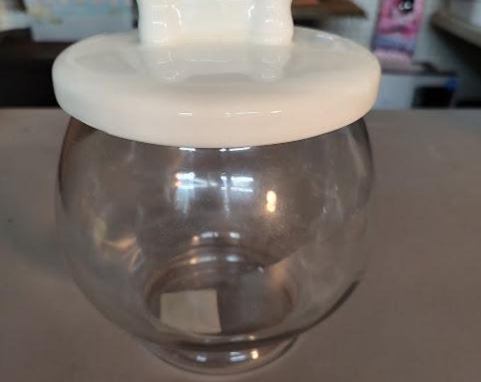 Glass Dog Treat Jar