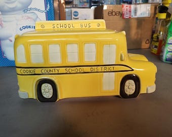 Cookie County School Bus Cookie Jar