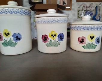 Stoneware Canister Set